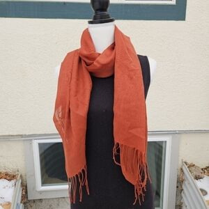 dark orange pashmina wrap shawl scarf